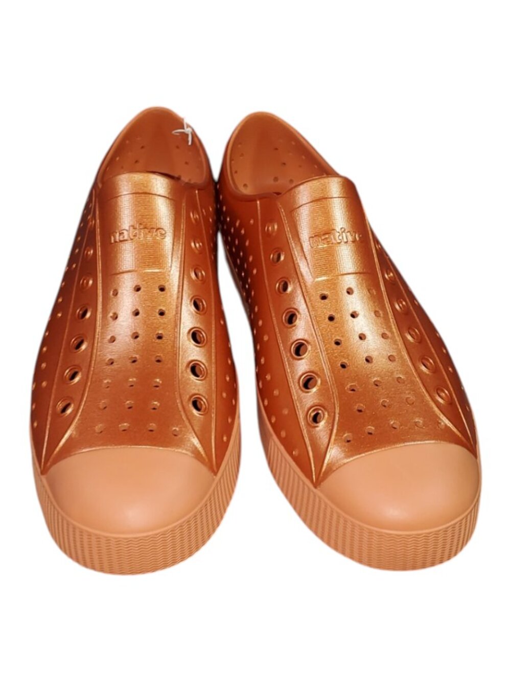 Native Mens Size 10 Jefferson Slip On Water Shoe Metallic Orange NWT